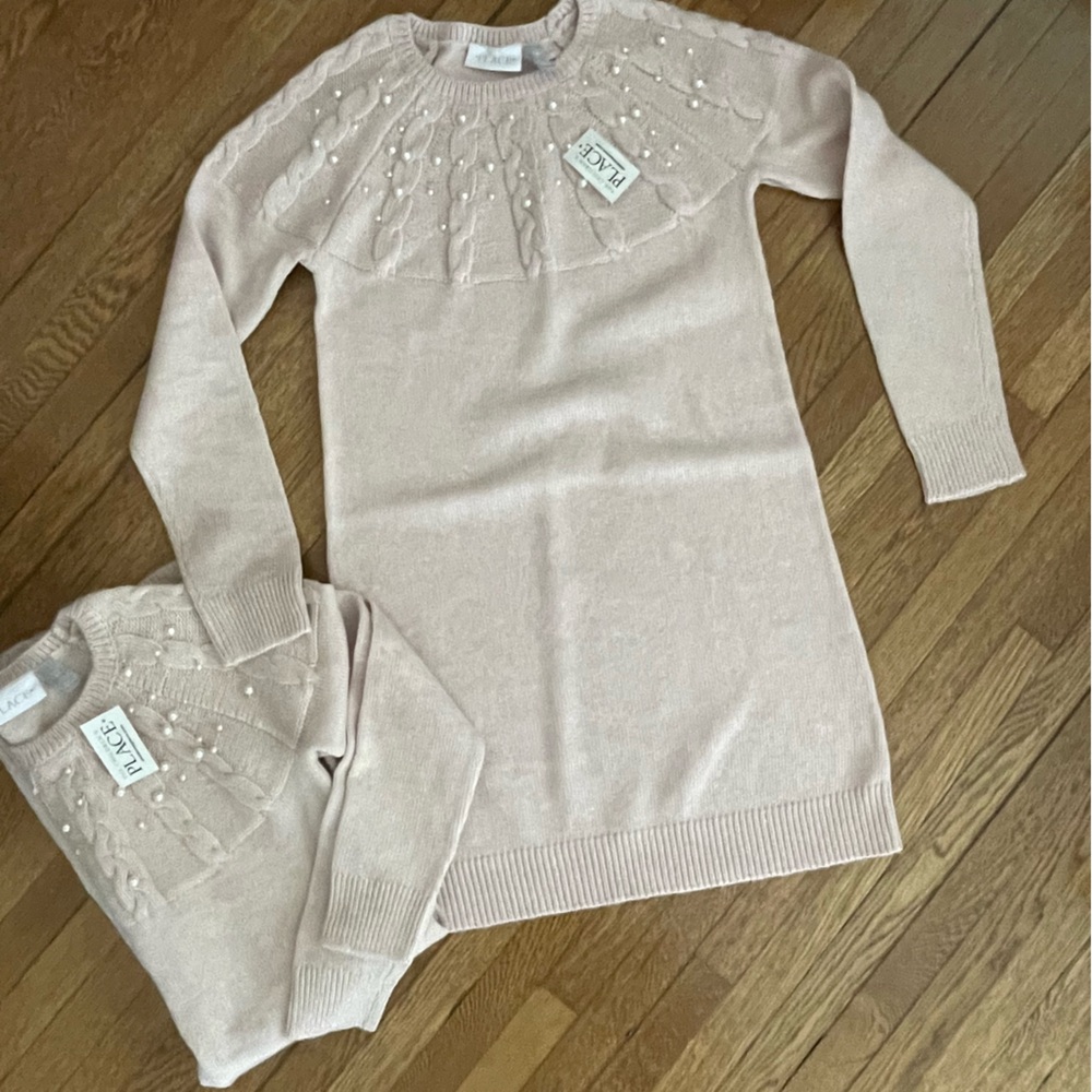 NWT girls pearl top sweater dress size 7/8 Children’s Place